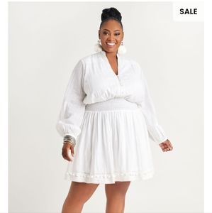 White Ashley Stewart cotton dress